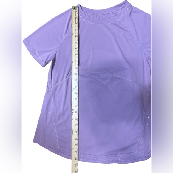 Avia Women's Crewneck Short Sleeve T-Shirt Size Medium Purple Air Vent reflector - Picture 11 of 15